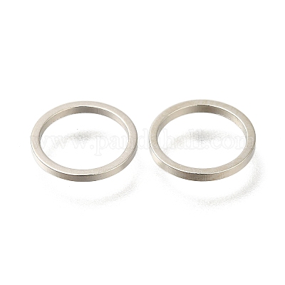 真鍮製フレームコネクター  リング  プラチナ  10x1mm  内径：8mm&nbsp;KK-H506-03P-02-1