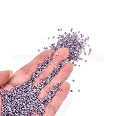 ガラスシードビーズ  セイロン  ラウンド  ロージーブラウン  12/0  2mm  穴：1mm  約30000個/ポンド&nbsp;SEED-A011-2mm-148-1