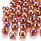Transparent Acrylic Beads, AB Color Plated, Round, Chocolate, 12x11mm, Hole: 2.5mm, about 566pcs/500g