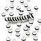 Brass Grade A Rhinestone Spacer Beads, Cadmium Free & Lead Free, Straight Flange, Rondelle, Silver, Jet, 6mm, Hole: 1mm