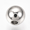 Brass Spacer Beads, Cadmium Free & Lead Free, Round, Platinum, 4mm, Hole: 1.5mm