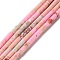Synthetic Imperial Jasper Dyed Beads Strands, Column, Pink, 4~4.5x13~14mm, Hole: 1.2mm, about 27~29pcs/strand, 14.72''~14.96''(37.4~38cm)