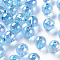 Transparent Acrylic Beads, AB Color Plated, Round, Cornflower Blue, 12x11mm, Hole: 2.5mm, about 566pcs/500g