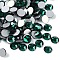 Glass Flat Back Rhinestone, Grade A, Back Plated, Faceted, Half Round, Emerald, SS10, 2.7~2.8mm, 1440pcs/bag