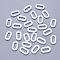 Opaque Acrylic Linking Rings, Quick Link Connectors, For Jewelry Cable Chains Making, Oval, White, 14x8.5x2.5mm, Inner Diameter: 9x3mm