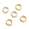 Rack Plating Brass Open Jump Rings, Cadmium Free & Lead Free, Round, Long-Lasting Plated, Real 24K Gold Plated, 5x0.8mm, 20 Gauge, Inner Diameter: 3mm