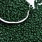 Baking Paint Glass Seed Beads, Round Hole, Peanut, Dark Green, 3.5x6x3.5mm, Hole: 0.9mm, about 3750pcs/pound