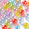 Transparent Acrylic Beads, AB Color Plated, Round, Mixed Color, 8x7mm, Hole: 2mm, about 1745pcs/500g