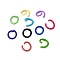 Spray Painted Iron Open Jump Rings, Round, Mixed Color, 17 Gauge, 8~8.5x1.2mm, Inner Diameter: 5~6mm