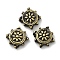 Tibetan Style Rack Plating Brass Bead, Nickel Free, Long-Lasting Plated, Flower, Antique Bronze, 15x5mm, Hole: 1.2mm