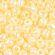ガラスシードビーズ  セイロン  ラウンド  レモンシフォン  6/0  4mm  穴：1.5mm  約4500個/ポンド&nbsp;SEED-A011-4mm-142-3
