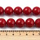 シェルパールビーズ連売り  洗練された  ラウンド  染め  暗赤色  14~14.5mm  穴：0.8mm  約28個/連  15.59''（39.6センチメートル）&nbsp;BSHE-XCP0001-45-5