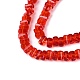 透明ガラスビーズ連売り  骨の形状  多面カット  レッド  2~2.5x3.5~4x2.5~3mm  穴：0.7~0.8mm  約142~160個/連  11.61~15.35インチ（29.5~39cm）&nbsp;GLAA-Q107-01A-B02-3