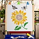 4Pcs 4 Styles Bees Theme PET Plastic Hollow Out Drawing Painting Stencils Templates Sets&nbsp;DIY-WH0299-001-5
