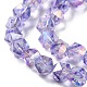 Transparent Electroplate Glass Beads Strands&nbsp;EGLA-F160-01B-3