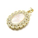 Brass Brass Micro Pave Cubic Zirconia Pendants&nbsp;KK-C087-04G-2