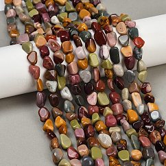 天然アラシャン瑪瑙ビーズ連売り  ナゲット  タンブルストーン  8~13x8~10x3~8mm  穴：1mm  約49~50個/連  15.55~15.75''（39.5~40センチメートル）
