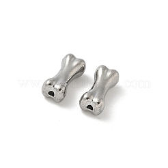 304ステンレススチールビーズ  骨  変色防止  ステンレス鋼色  12x5.5x4.5mm  穴：1.2mm&nbsp;STAS-F320-14A-P