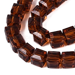 Transparent Glass Beads Strands&nbsp;GLAA-R041-8x8mm-A09