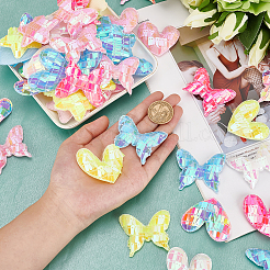 72Pcs 18 Style Fabric & Sequin Ornament  Accessories&nbsp;DIY-AR0002-23