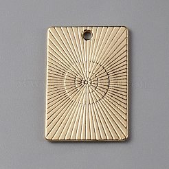 ハロウィンアロイエナメルペンダント  タロット模様の長方形  ライトゴールド  太陽  28x19x1.3mm  穴：2mm&nbsp;ENAM-CJC0002-33KCG-04