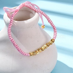 Polyester Cord Braided Bead Bracelets for Women&nbsp;BJEW-L698-01G-12