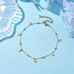 Brass Cable Chain Anklets&nbsp;AJEW-AN00601-02