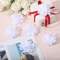 フェルトの毛を見つける  花  ヘアピン用  衣類  ホワイト  66~70x23~24mm&nbsp;FIND-WH0139-324B-01