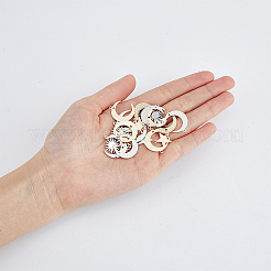 32Pcs 8 Styles Brass Connector Charms&nbsp;KK-FH0005-77