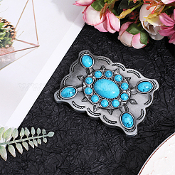 Bohemia Synthetic Turquoise Belt Buckle for Men&nbsp;FIND-WH0156-44