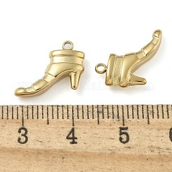 イオンプレーティング（IP）304ステンレススチールチャーム  ハイヒールのチャーム  14KGP本金メッキ  13x14x3.5mm  穴：1.5mm&nbsp;STAS-B075-32G-01