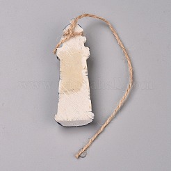 吊り下げ樹脂ペンダント装飾  地中海スタイル  壁飾り  灯台  藤紫色  85x30x12mm&nbsp;AJEW-WH0098-75G