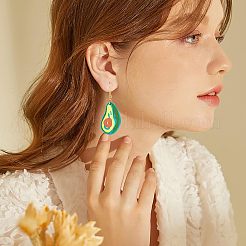 3Dプリントのアボカドチャームダングルイヤリング製作キット（女の子、女性用）  アクリルパーツなど、  真鍮のピアスフックと丸カン  ミックスカラー  ペンダント：20ピース/セット&nbsp;DIY-OC0007-68