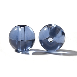 K9ガラス  模造オーストリアクリスタルビーズ  ラウンド  スチールブルー  7.5x8mm  穴：1.4mm&nbsp;GLAA-R004-02T