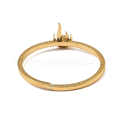 304 Stainless Steel Adjustable Open Cuff Rings&nbsp;LS-RJEW-Q806-01G-03