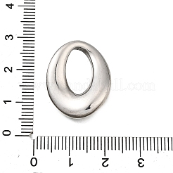304ステンレスペンダント  変色防止  イレギュラーオーバルチャーム  ステンレス鋼色  23.5x18.5x4.5mm  穴：13.5x7.5mm&nbsp;STAS-Q362-02D-P
