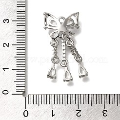 Rack Plating Brass Micro Pave Cubic Zirconia Pendants&nbsp;KK-M014-07P