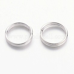 アイアンスプリットリング  ダブルループ丸カン  カドミウムフリー＆鉛フリー  銀色のメッキ  8x1.4mm  内径約6.6mm  約7000個/1000g&nbsp;JRDS8mm