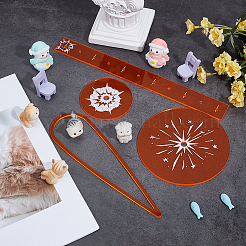4Pcs 4 Styles Transparent Acrylic Templates&nbsp;DIY-OC0014-53