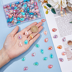 200Pcs Druzy Teardrop Sew on Rhinestone&nbsp;RESI-DC0001-35