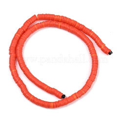 Flat Round Handmade Polymer Clay Beads&nbsp;CLAY-XCP0001-34