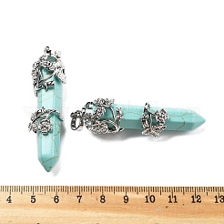 Synthetic Turquoise Big Pointed Pendants&nbsp;G-A172-16I