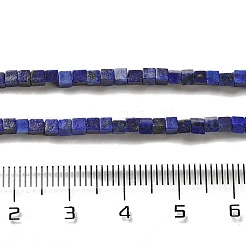 天然ラピスラズリ染めビーズ連売り  キューブ  2~2.5x2.5~3.5x2.5~3mm  穴：0.4mm  約157~165個/連  14.96~15.75''（38~40センチメートル）&nbsp;G-B064-A20
