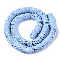 Flat Round Handmade Polymer Clay Beads&nbsp;CLAY-R067-10mm-32