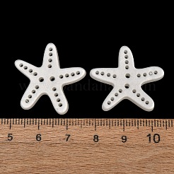2穴海洋生物不透明樹脂ボタン  ヒトデ  ホワイト  25x25x3mm  穴：1.2mm&nbsp;RE-CBAE064-05D