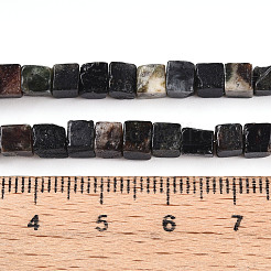 天然な黒雲母ビーズ連売り  キューブ  4~4.5x4~4.5x4~4.5mm  穴：0.8~0.9mm  約85~88個/連  14.76~15.35''（37.5~39センチメートル）&nbsp;G-T140-39B