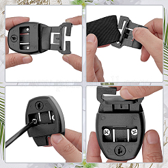 プラスチック製ホットタブカバーラッチロック交換キット  ブラック  61x45.5x20mm  穴：3.3mm  内径：6.2x33mm&nbsp;AJEW-WH0314-886