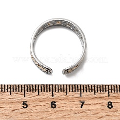 Adjustable 304 Stainless Steel Cuff Rings for Women&nbsp;RJEW-B150-01GP-09