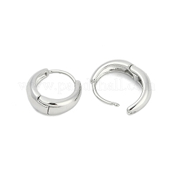 変色しにくい304ステンレススチール製フープピアス（女性用）  316サージカルステンレススチール製耳ピン付き  ステンレス鋼色  16.5x6x17mm&nbsp;EJEW-C096-07A-P
