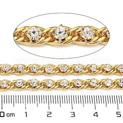 Brass with Rhinestone Link Chains&nbsp;AJEW-Z028-02G